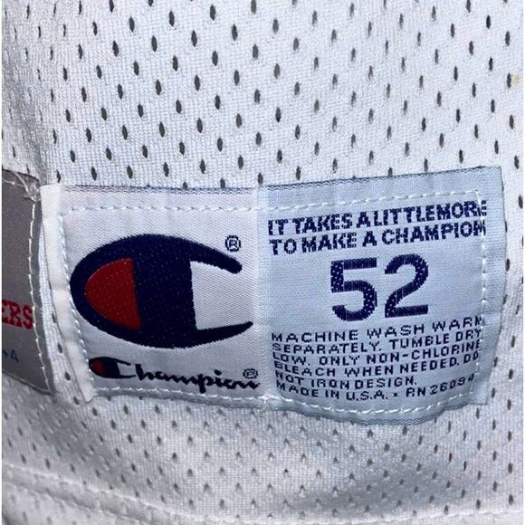 Philadelphia 76ers 96-97 Game Issued Jersey Sz 52 +4 Iverson Rookie Season - Picture 7 of 12